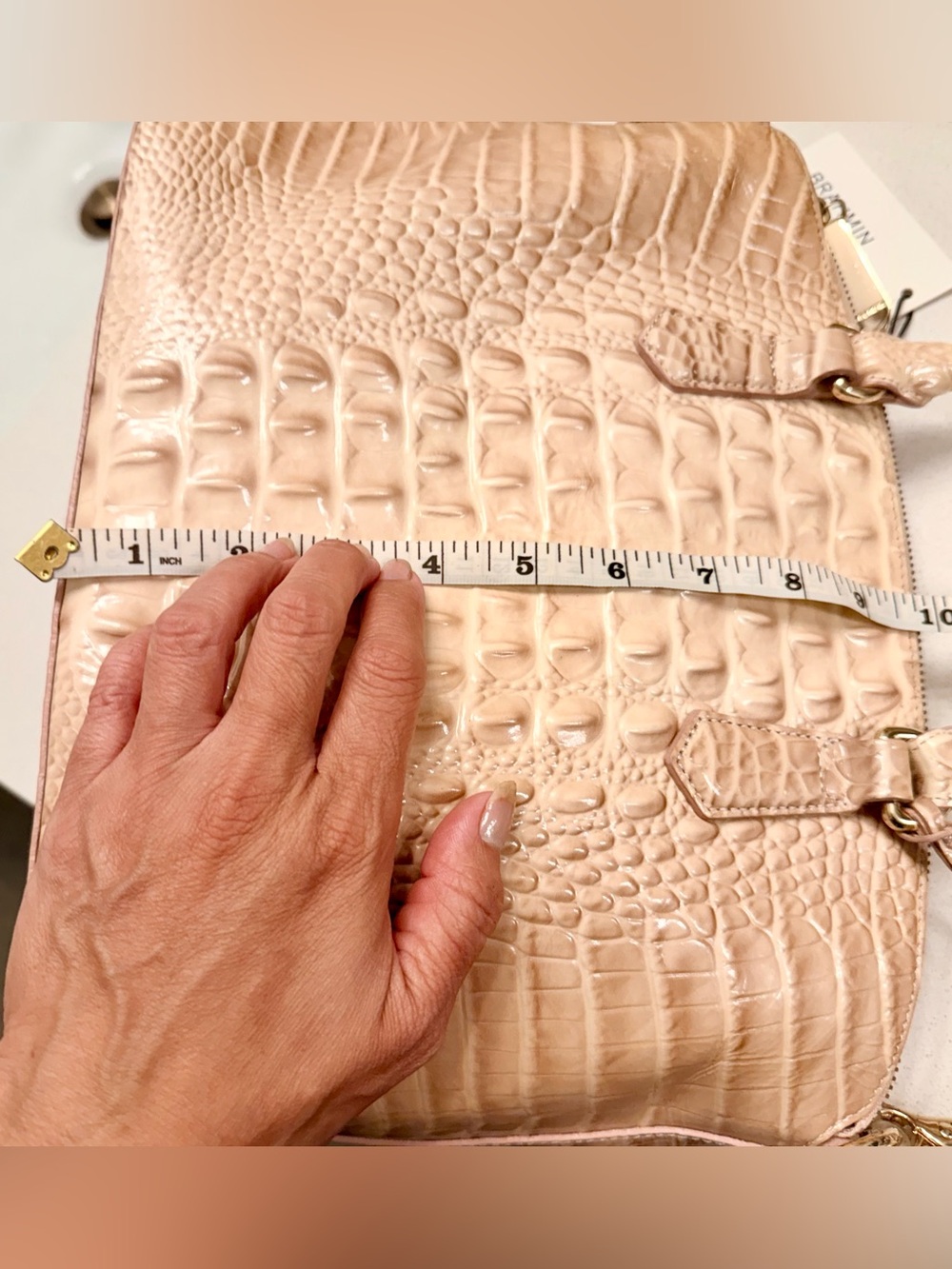 Brahmin Blossom Croc-Embossed with Tassel Purse - Picture 16 of 16